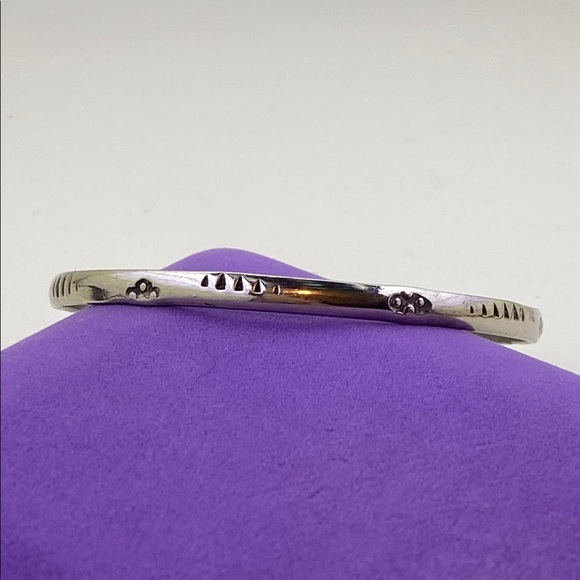 💛 Vintage Silver Alpaca Bangle Bracelet - Picture 1 of 5